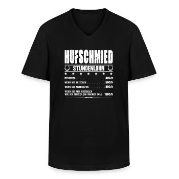 Hufschmied Stundenlohn Hufbeschlagschmied Schmied - Männer-T-Shirt mit V-Ausschnitt - Schwarz - Vorne - AI Model Male 178 dark (178cm)