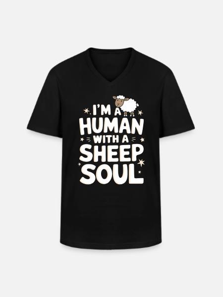 Sheep Sheep Farmer Lamb Farmer - Men's V-Neck T-Shirt - black