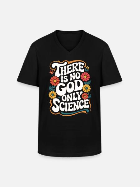 Ateisme, Ateist, Anti-religion, Agnostiker - Klassisk herre T-shirt med V-udskæring - sort