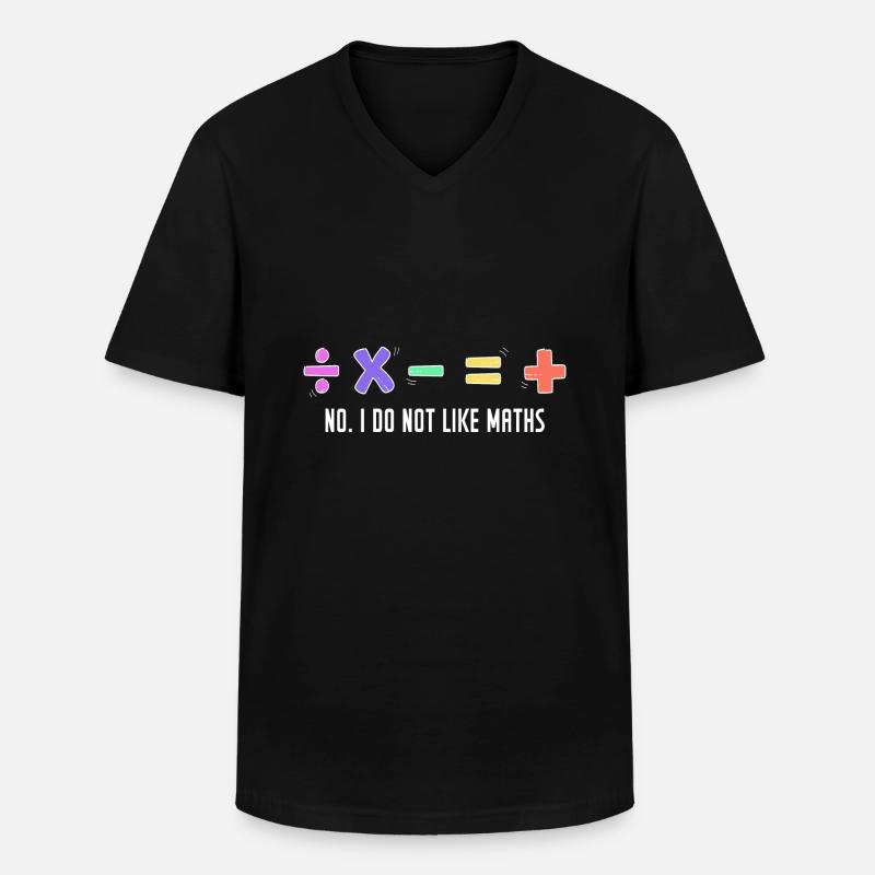 Lustiges Mathe-Sprichwort - Männer-T-Shirt mit V-Ausschnitt - Schwarz