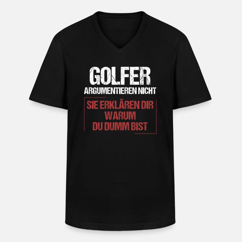 Golfer argumentieren nicht - Männer-T-Shirt mit V-Ausschnitt - Schwarz