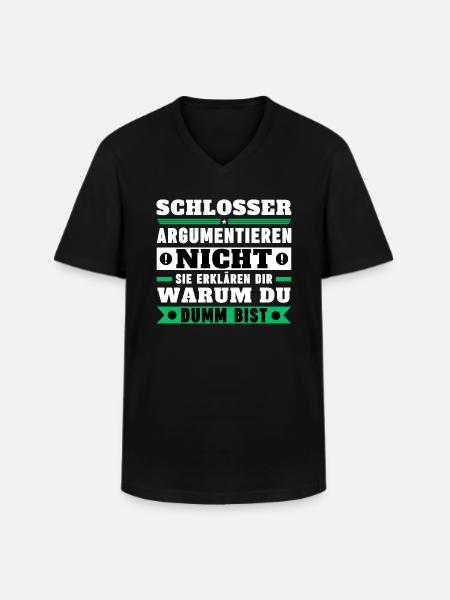 Locksmiths don't argue - Men's V-Neck T-Shirt - black