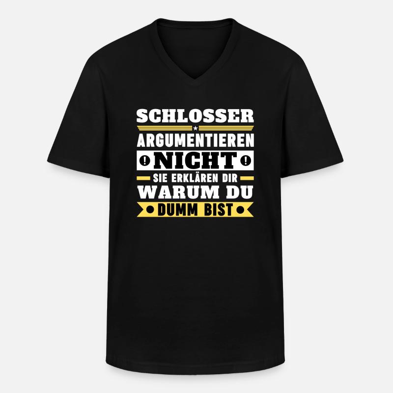 Locksmiths don't argue - Men's V-Neck T-Shirt - black