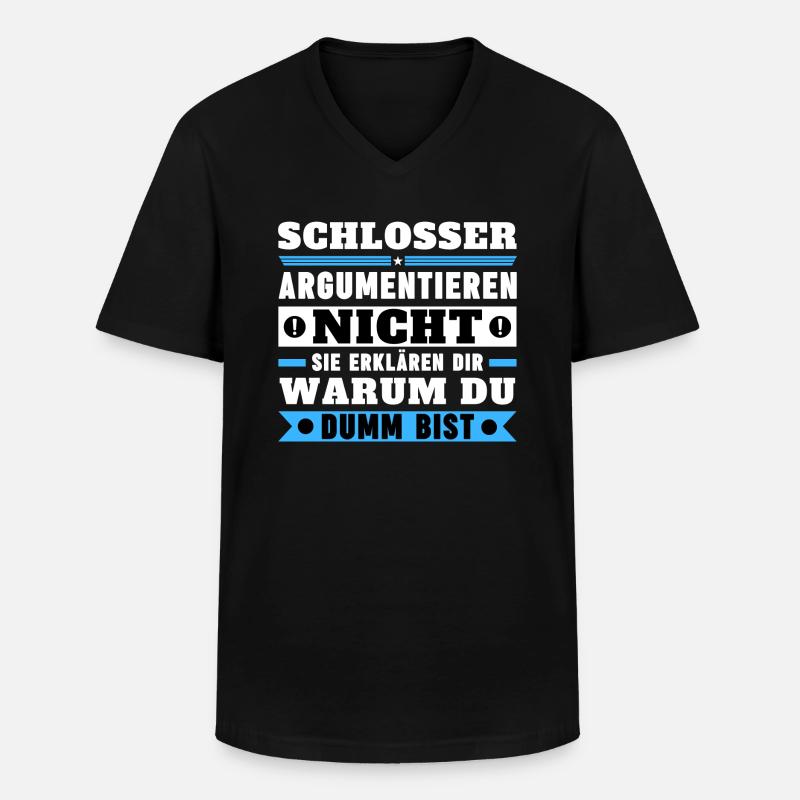 Locksmiths don't argue - Men's V-Neck T-Shirt - black