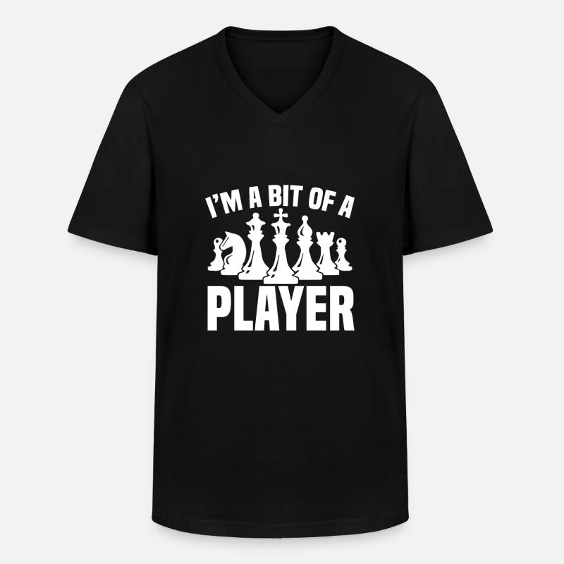 Schach - Männer-T-Shirt mit V-Ausschnitt - Schwarz