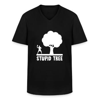 Disc Golf - T-shirt col V Homme - noir - Devant - AI Model Male 178 dark (178cm)