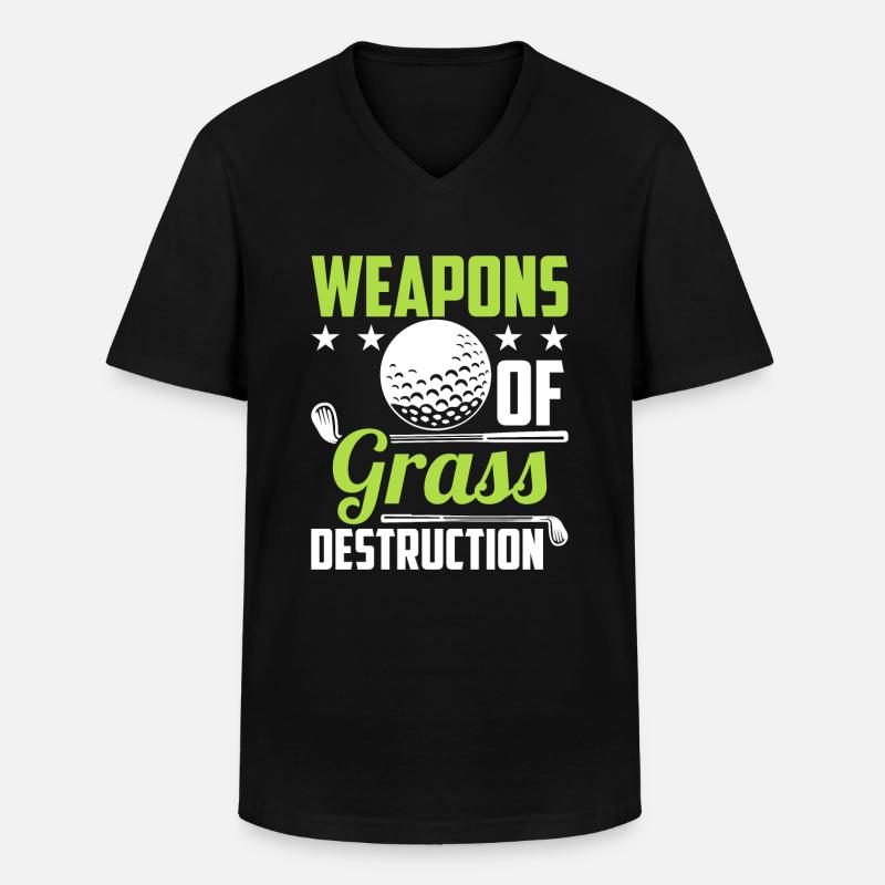 Lustiger Golf Spruch - Golfer - Männer-T-Shirt mit V-Ausschnitt - Schwarz