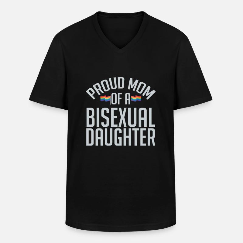 Stolze Mutter Einer Bisexuellen Tochter - Männer-T-Shirt mit V-Ausschnitt - Schwarz