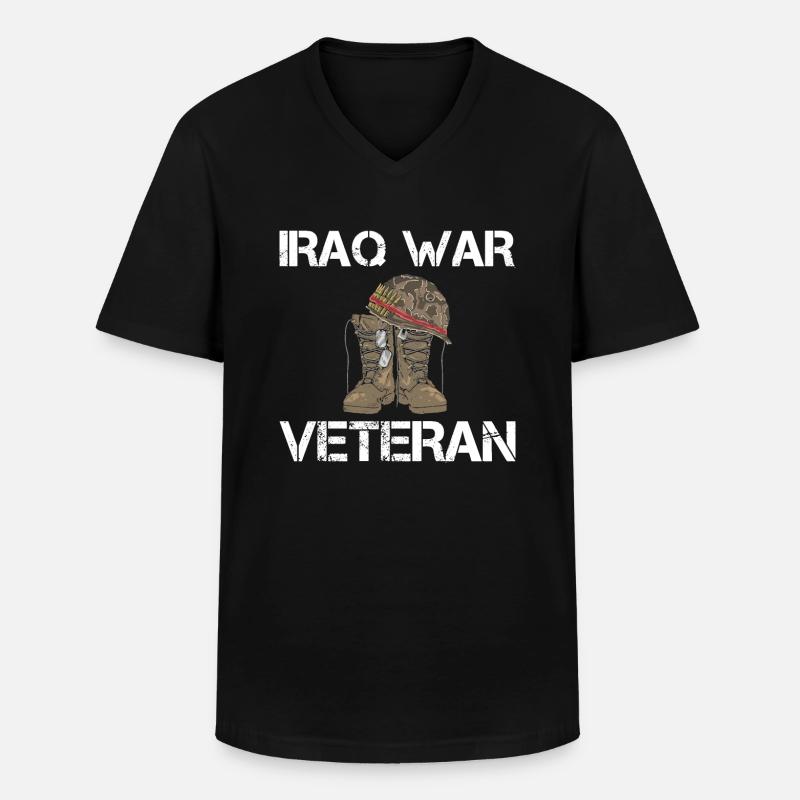 Irak Kriegsveteran - Männer-T-Shirt mit V-Ausschnitt - Schwarz