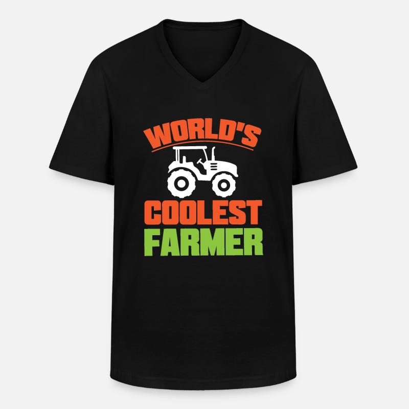 Der Coolste Bauer Der Welt - Männer-T-Shirt mit V-Ausschnitt - Schwarz