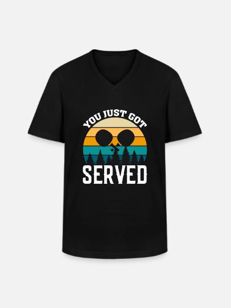 Vous venez d’être servi - T-shirt col V Homme - noir