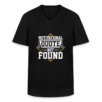 Motivation quote not found - Men's V-Neck T-Shirt - black - Front - AI Model Male 178 dark (178cm)