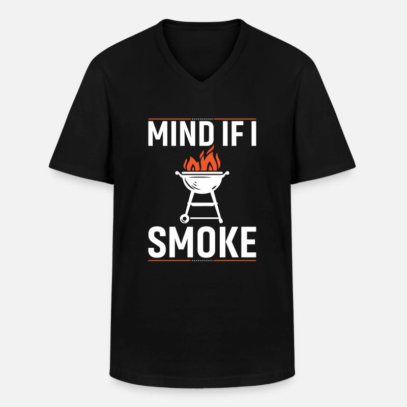 Darf Ich Räuchern? - Männer-T-Shirt mit V-Ausschnitt - Schwarz