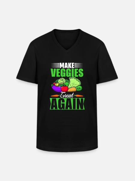 Makes veggies great again - Men's V-Neck T-Shirt - black