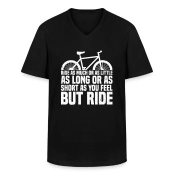 Fahren Sie so viel oder so wenig, so lang oder so kurz wie - Männer-T-Shirt mit V-Ausschnitt - Schwarz - Vorne - AI Model Male 178 dark (178cm)
