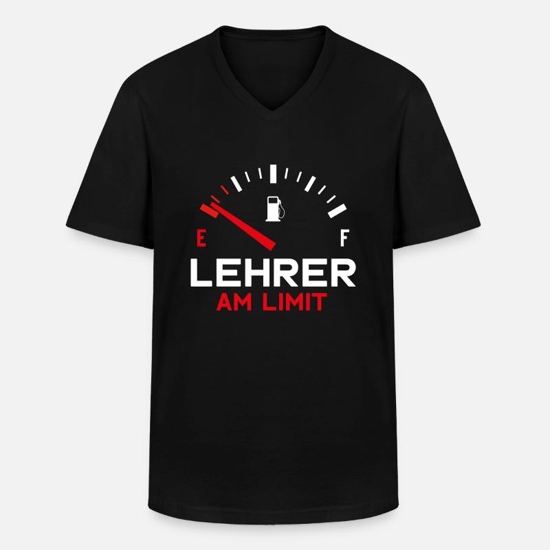 LEHRER AM LIMIT - Männer-T-Shirt mit V-Ausschnitt - Schwarz
