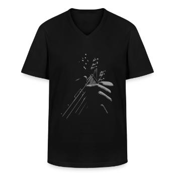 Guitariste guitariste jouer guitare cadeau - T-shirt col V Homme - noir - Devant - AI Model Male 178 dark (178cm)