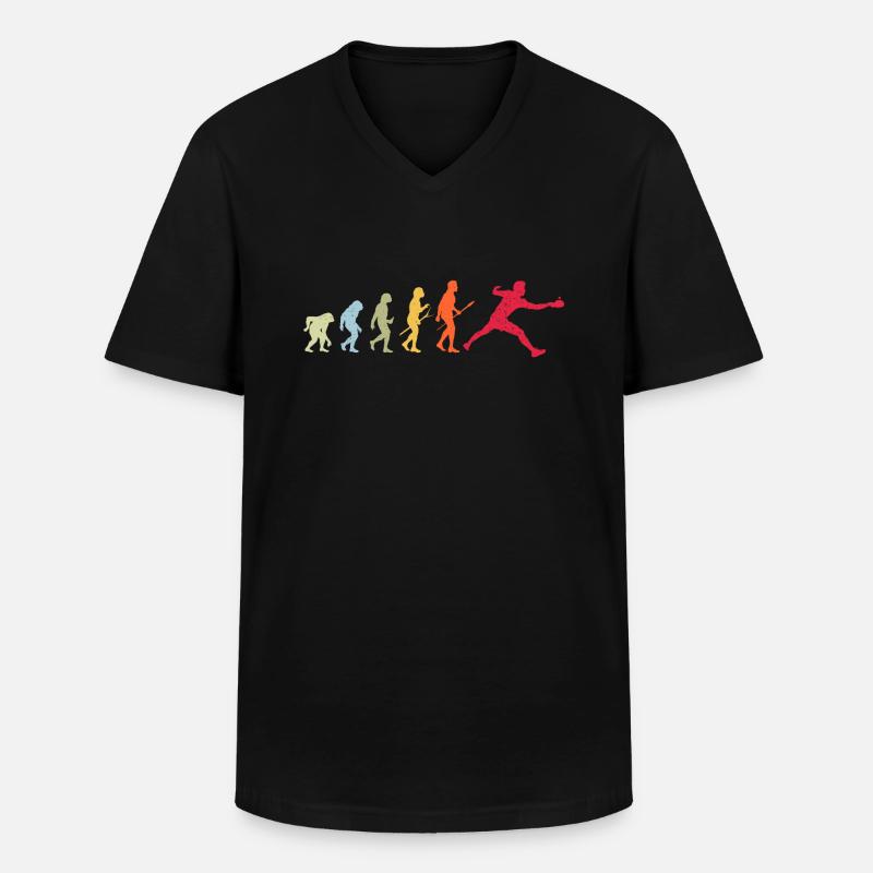 Table tennis Evolution - Men's V-Neck T-Shirt - black