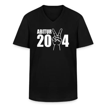 Abitur 2024 - Männer-T-Shirt mit V-Ausschnitt - Schwarz - Vorne - AI Model Male 178 dark (178cm)