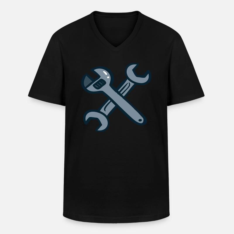 Werkzeug Heimwerker - Männer-T-Shirt mit V-Ausschnitt - Schwarz