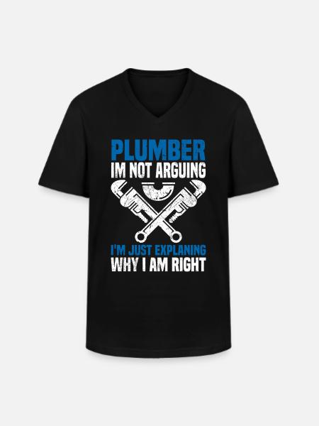 Plumber | Craft Craftsman Master Gifts - Men's V-Neck T-Shirt - black