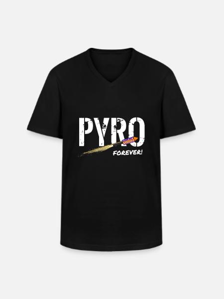 Fusée Pyro Forever - T-shirt col V Homme - noir