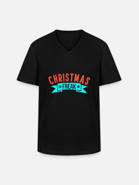 Christmas Freak - Weihnachten - Men's V-Neck T-Shirt - black