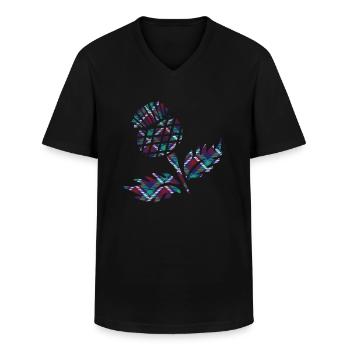 Schottland-Geschenke Scottish Thistle Tartan Plaid Gift - Männer-T-Shirt mit V-Ausschnitt - Schwarz - Vorne - AI Model Male 178 dark (178cm)