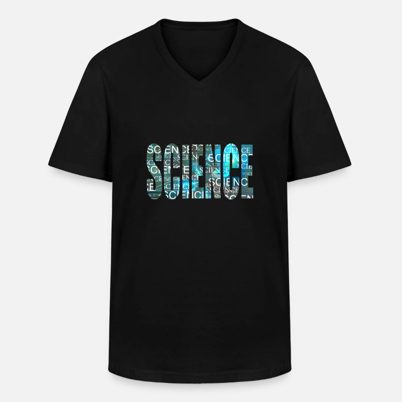 Science science science connaissance - T-shirt col V Homme - noir