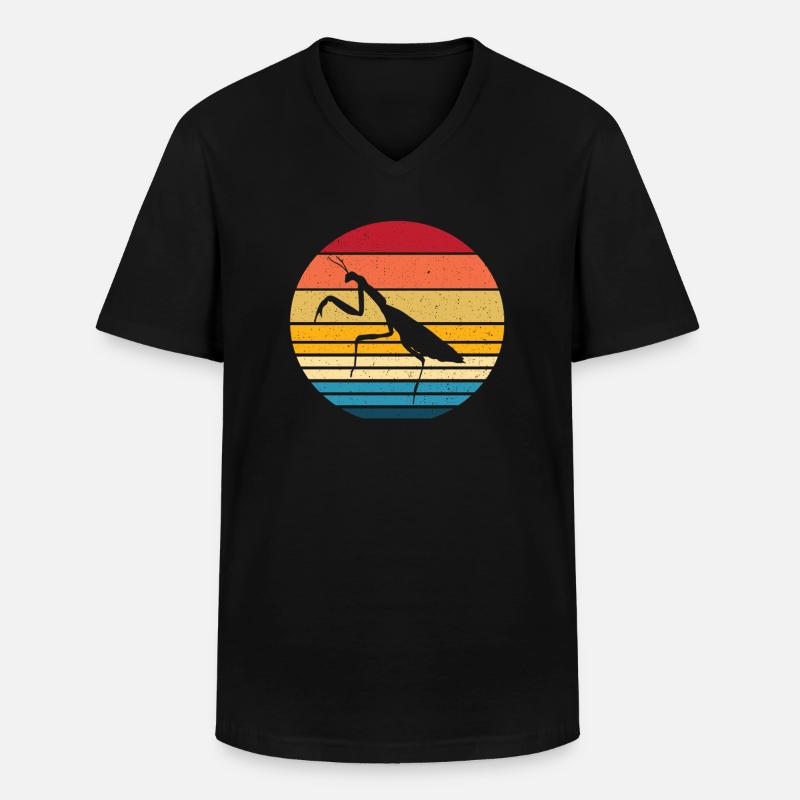 Gottesanbeterin - Männer-T-Shirt mit V-Ausschnitt - Schwarz