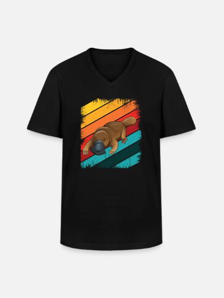 platypus - Men's V-Neck T-Shirt - black
