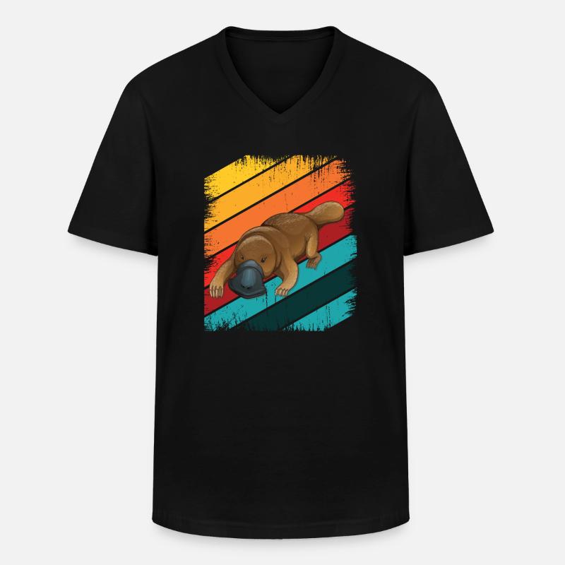 Schnabeltier - Männer-T-Shirt mit V-Ausschnitt - Schwarz