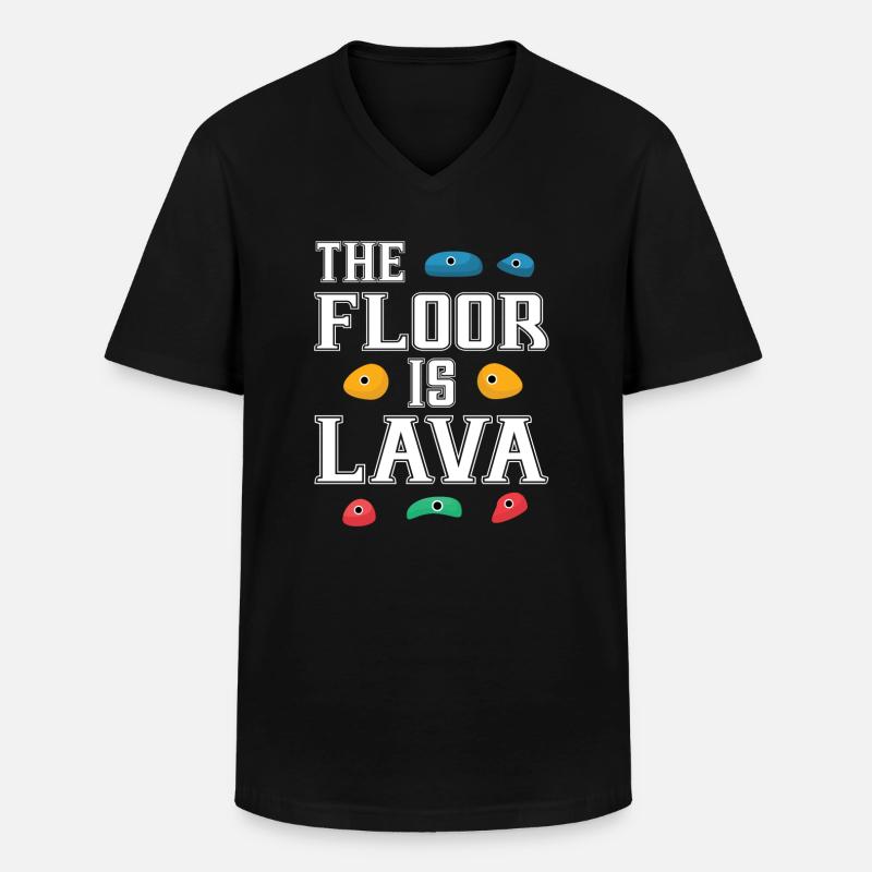 Klettern Geschenk Kletterwand - Männer-T-Shirt mit V-Ausschnitt - Schwarz