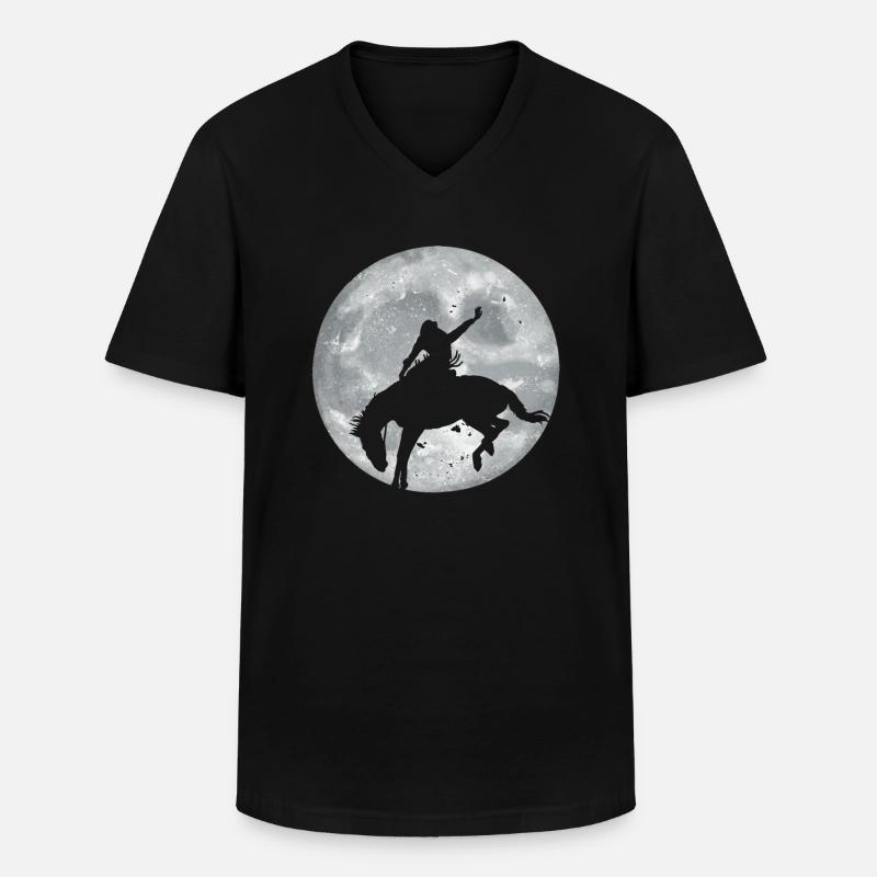 Rodeo Reiter Geschenk - Männer-T-Shirt mit V-Ausschnitt - Schwarz