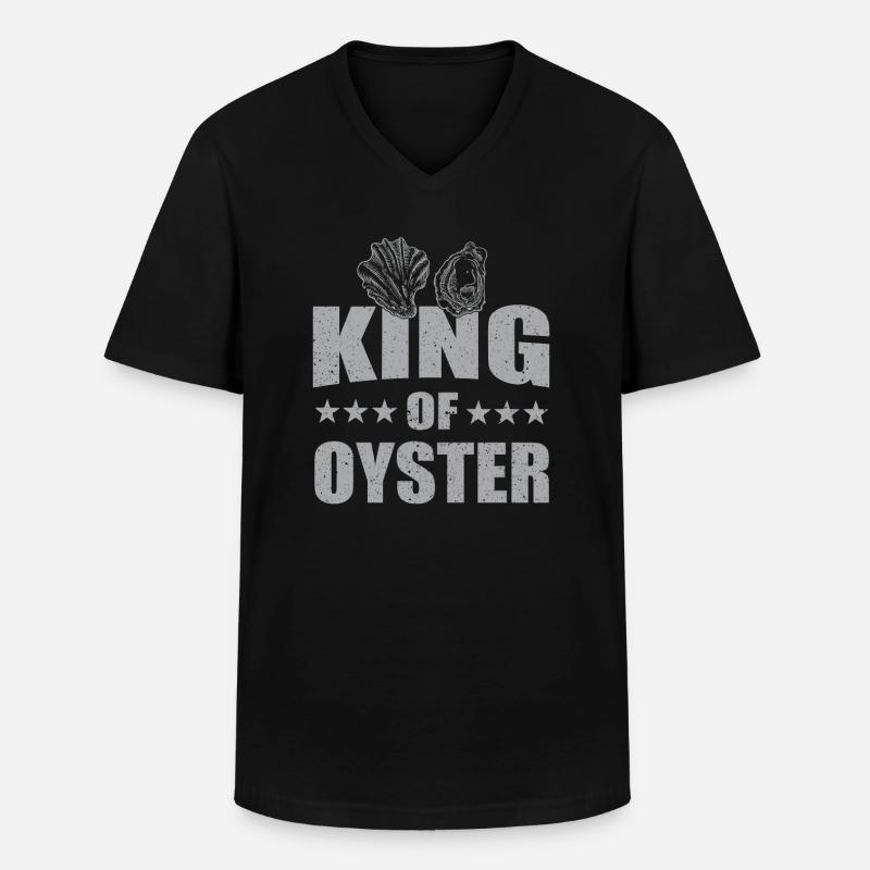 König Der Auster - Männer-T-Shirt mit V-Ausschnitt - Schwarz