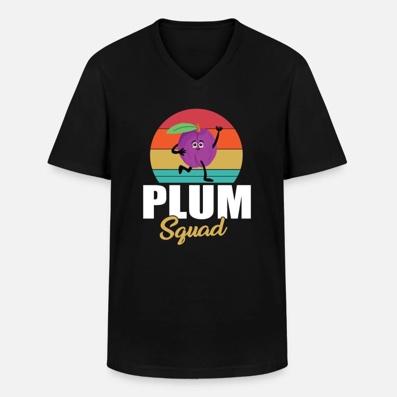 Pflaume Squad - Männer-T-Shirt mit V-Ausschnitt - Schwarz