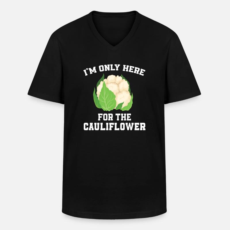 Blumenkohl - Männer-T-Shirt mit V-Ausschnitt - Schwarz