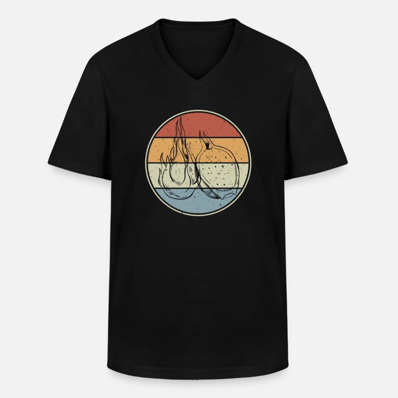 Drachenfrucht - Männer-T-Shirt mit V-Ausschnitt - Schwarz