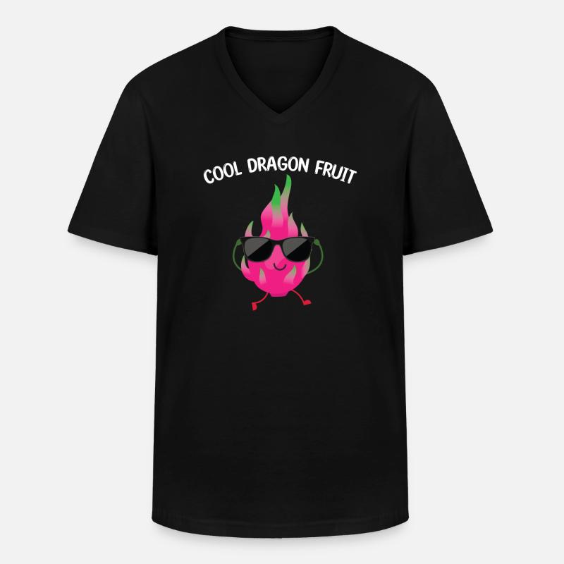 Coole Drachenfrucht - Männer-T-Shirt mit V-Ausschnitt - Schwarz