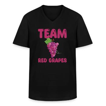 Équipe Raisins Rouges - T-shirt col V Homme - noir - Devant - AI Model Male 178 dark (178cm)