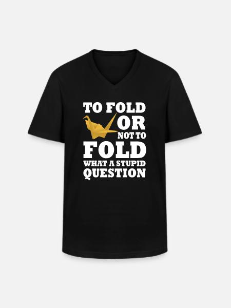 Origami Geschenk - Männer-T-Shirt mit V-Ausschnitt - Schwarz