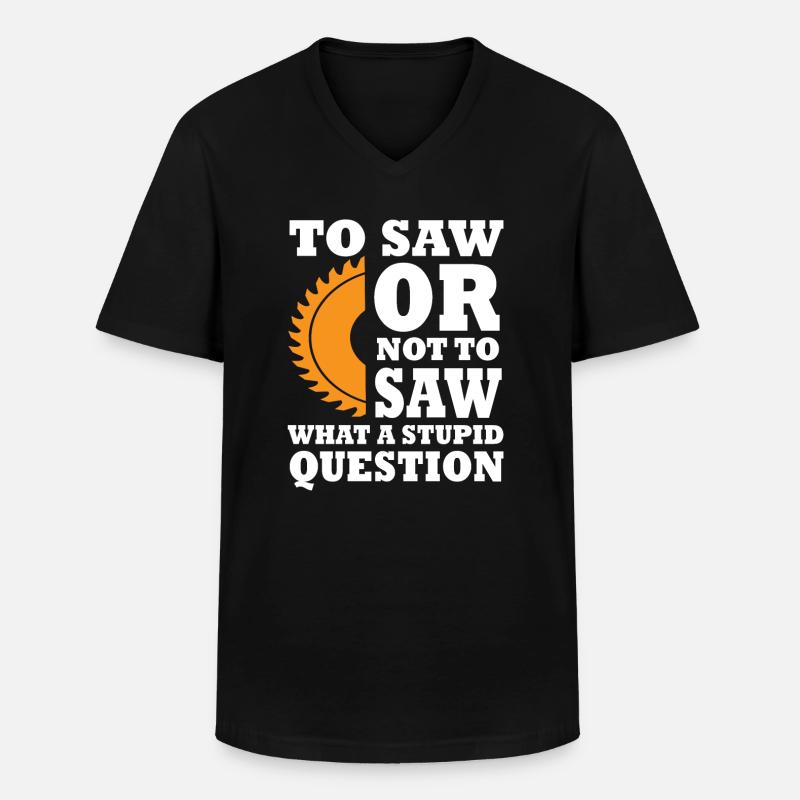Tischler Geschenk - Männer-T-Shirt mit V-Ausschnitt - Schwarz