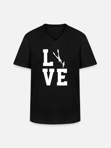 Speerfischen - Männer-T-Shirt mit V-Ausschnitt - Schwarz