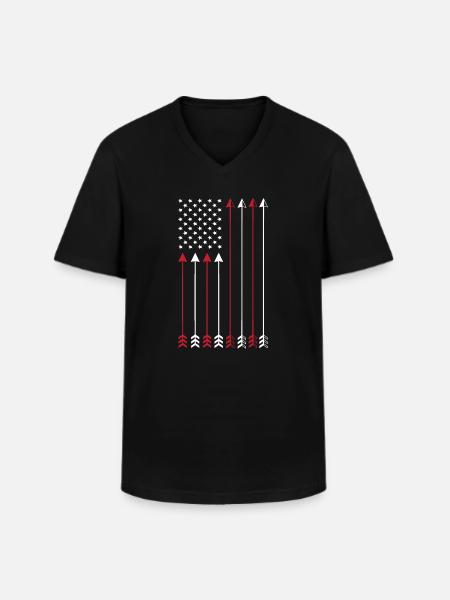 Archery America - Men's V-Neck T-Shirt - black