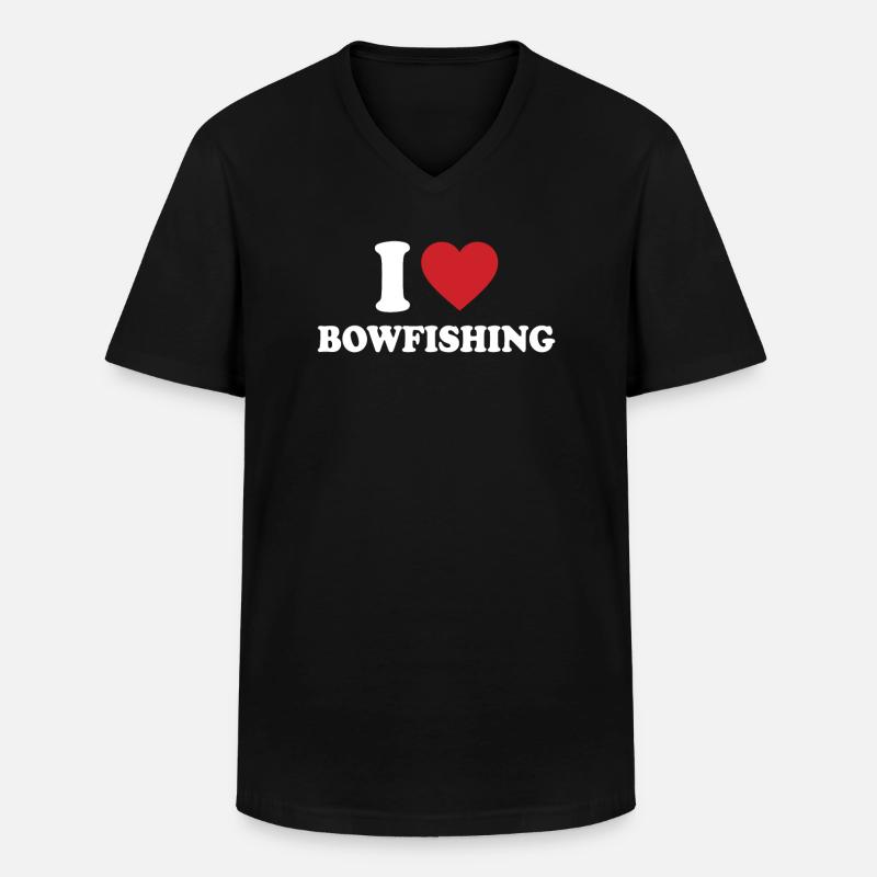 Bogenfischen - Männer-T-Shirt mit V-Ausschnitt - Schwarz