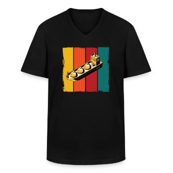 LNG Tanker - Men's V-Neck T-Shirt - black - Front - AI Model Male 178 dark (178cm)
