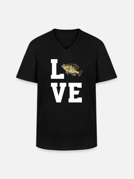 Dear Crappie Fishing - Men's V-Neck T-Shirt - black