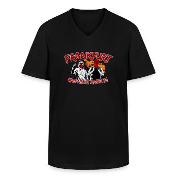 Frankfurt und nicht anders UPDATE - Männer-T-Shirt mit V-Ausschnitt - Schwarz - Vorne - AI Model Male 178 dark (178cm)