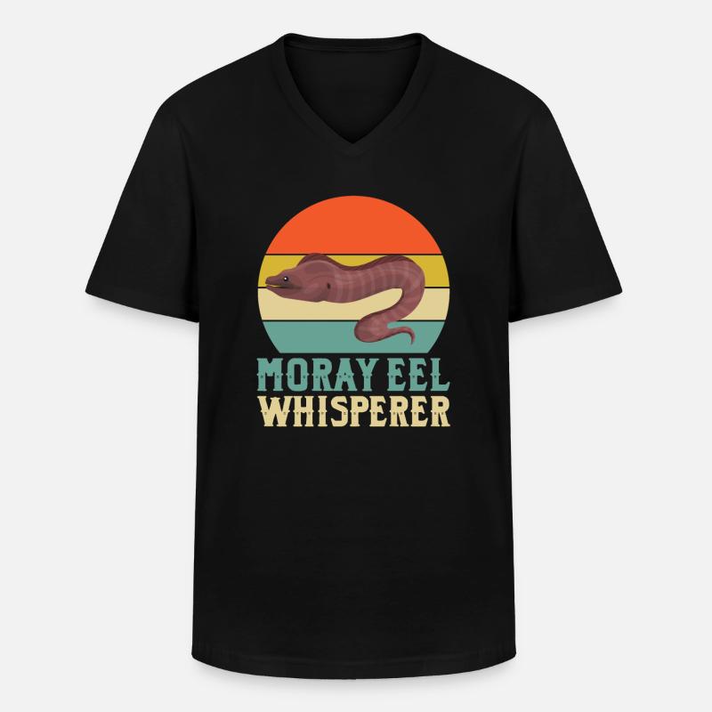 Moray Eel Whisperer - Men's V-Neck T-Shirt - black