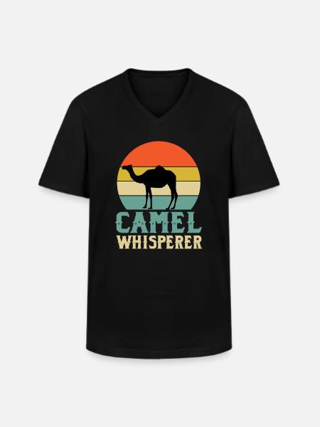 Camel Whisperer - Men's V-Neck T-Shirt - black
